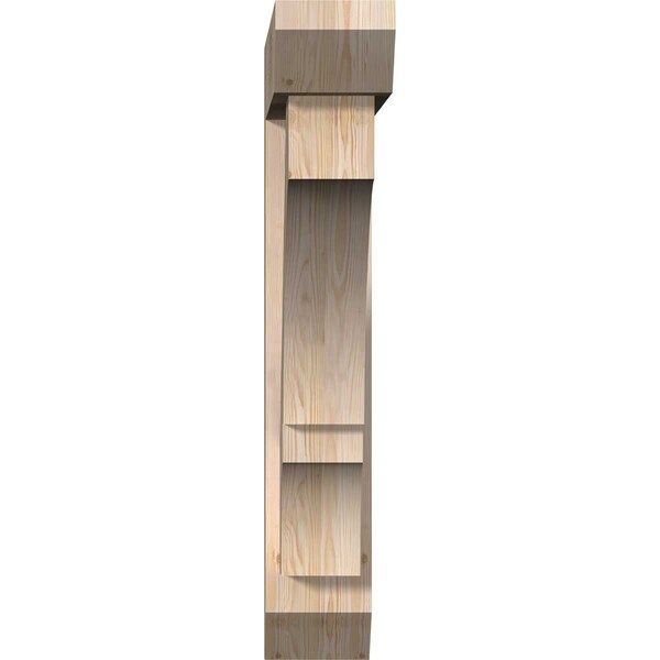 Balboa Slat Smooth Bracket W/ Offset Brace, Douglas Fir, 7 1/2W X 36D X 44H